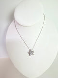 Silver Crystal Dancing Starfish Necklace