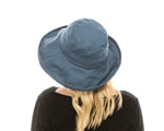 Denim bucket hat rear view