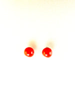 10MM Coral Pearls on Silver Post Earrings