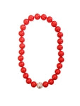 Coral Faux Pearl Short Necklace