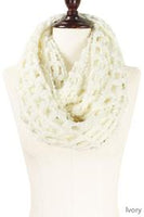 Ivory chunky knit infinity scarf