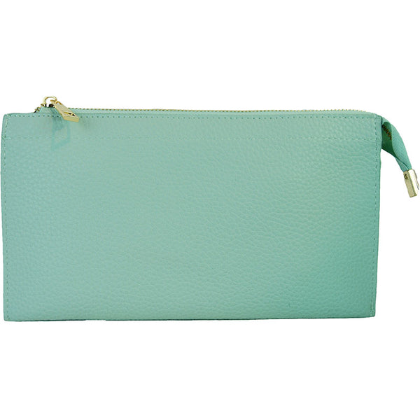 This is It! bag shown as a clutch. Wristlet and over the shoulder/crossbody straps are inside