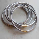 Set of 5 silver bangles