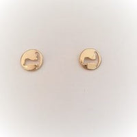 Cape Cod Cutout Gold Post Earrings