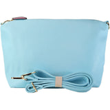 The baby blue reversible tote's inner pouch, also in baby blue
