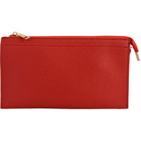 This is It bag in red, shown as a clutch