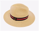 Sideview of our straw panama sunhat